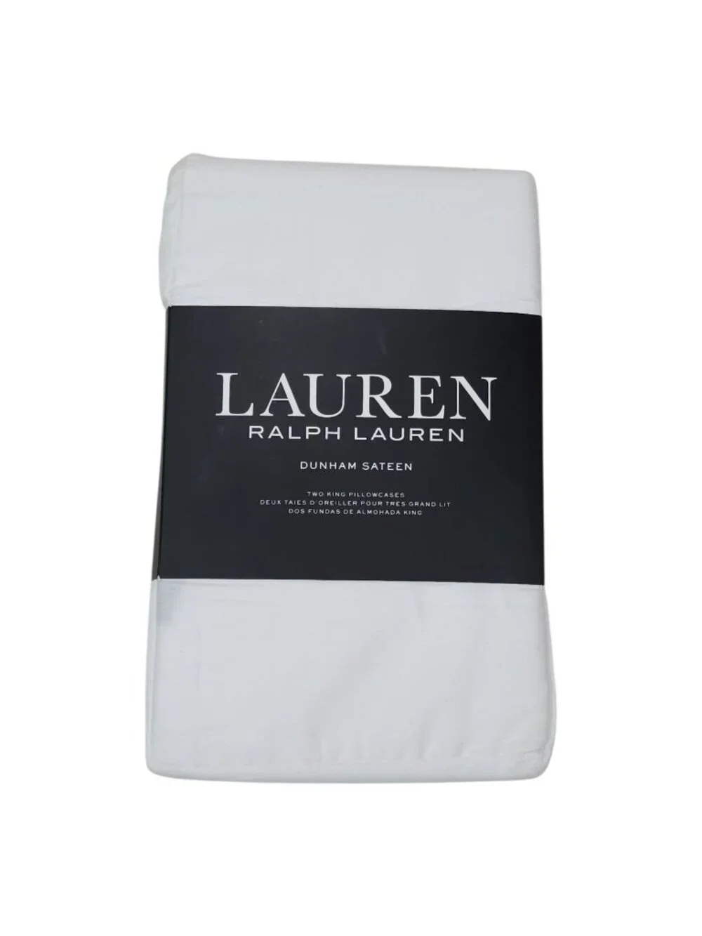 Lauren Ralph Lauren Dunham Sateen King Pillowcases White 300 Thread Count Cotton